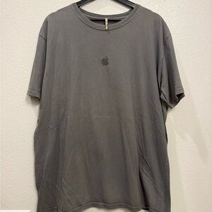 Vintage Apple Tech Grey Center Logo Company Mens T-shirt XL 24x29